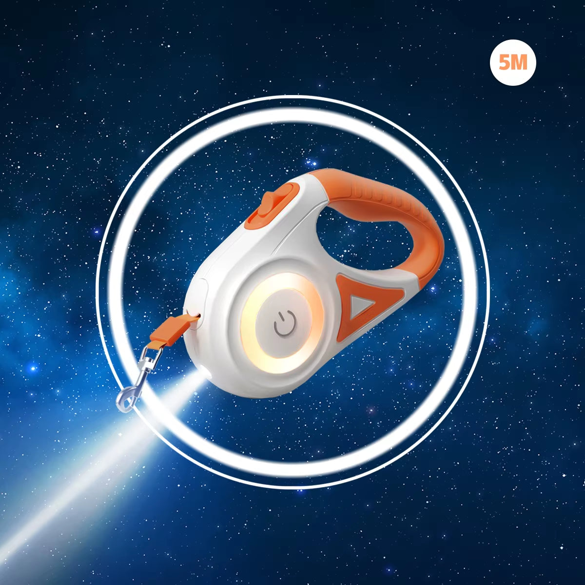 GlowPaw LED FlexiLeash – Light-Up Retractable Leash for Pets of All Sizes